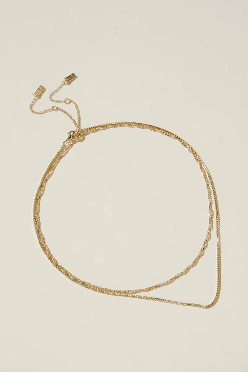 روبي 2Pk Fine Chain Necklace